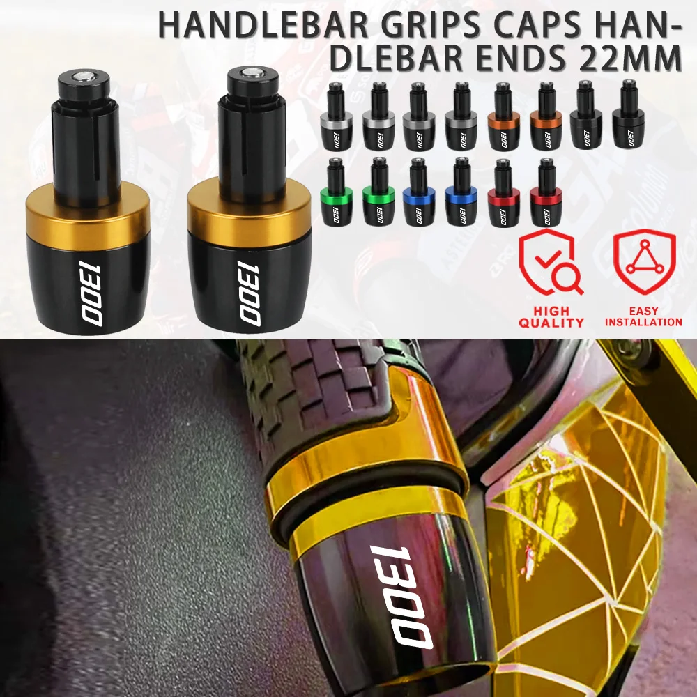 

For SUZUKI 1300 GSX1300 2008-2012 2011 2010 2009 Motorcycle Handle Bar Ends 22MM Handlebar Grips Cap Anti Vibration Silder Plug