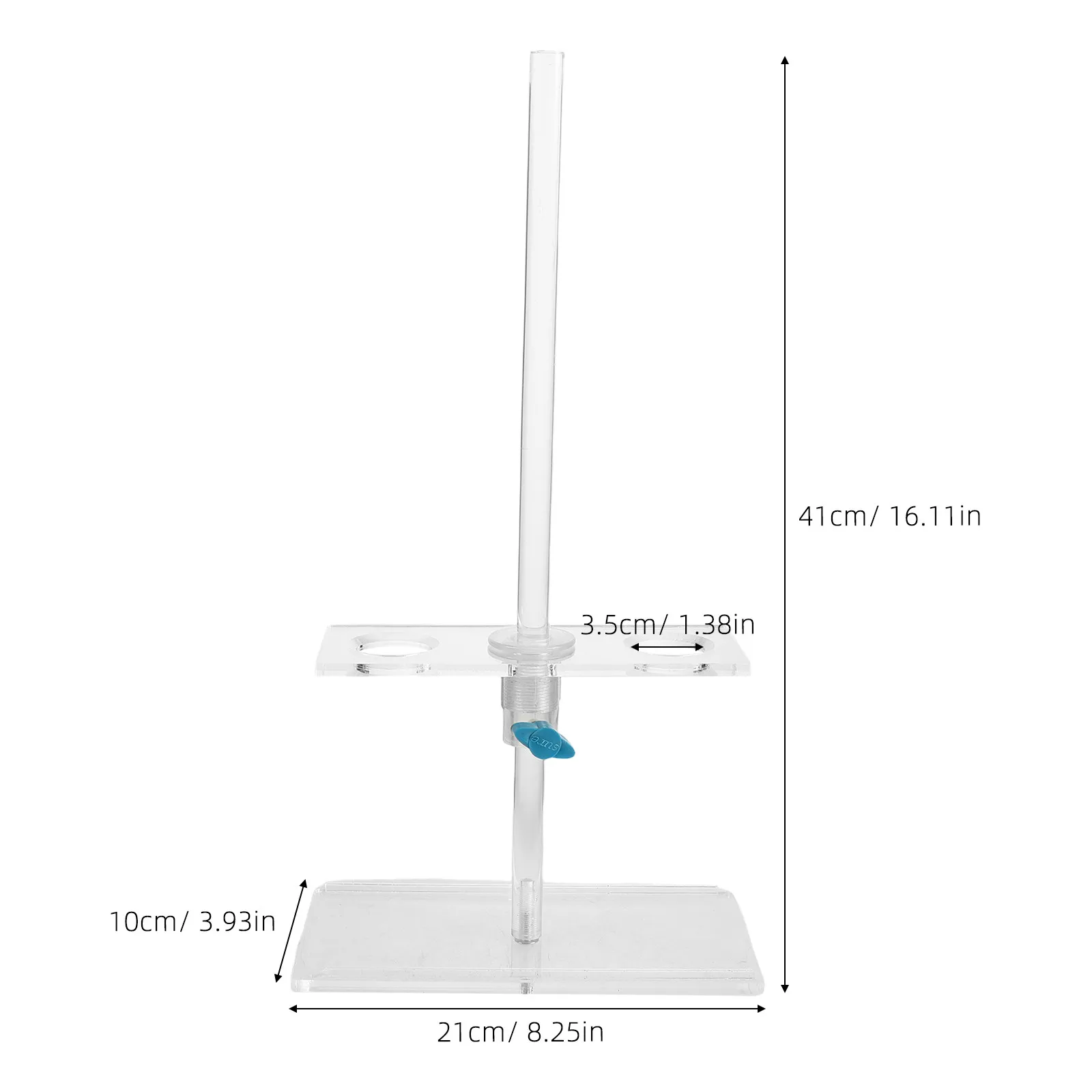 Laboratory Funnel Rack 2 Slot Adjustable Height Clear Acrylic Stand for School Chemistry Lab Filtration Funnel Holder Organizer view 5