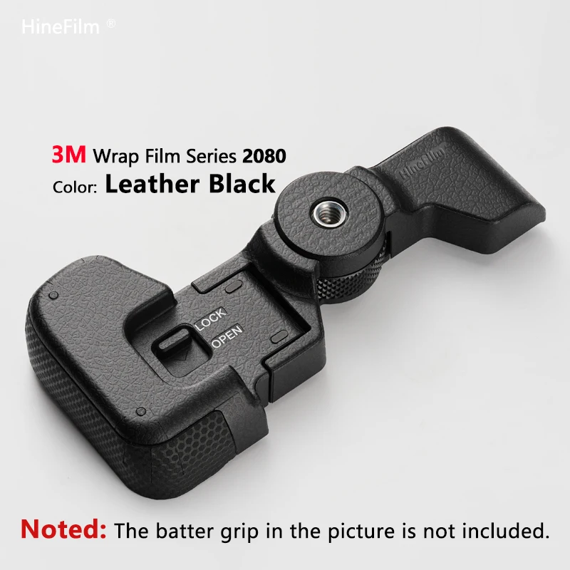 Hinefilm الجلد لسوني GP-X2 تمديد قبضة الجلد GP X2 التفاف غطاء لسوني A7C2 A7CR قبضة اليد GPX2 قبضة حامي التفاف ملصق