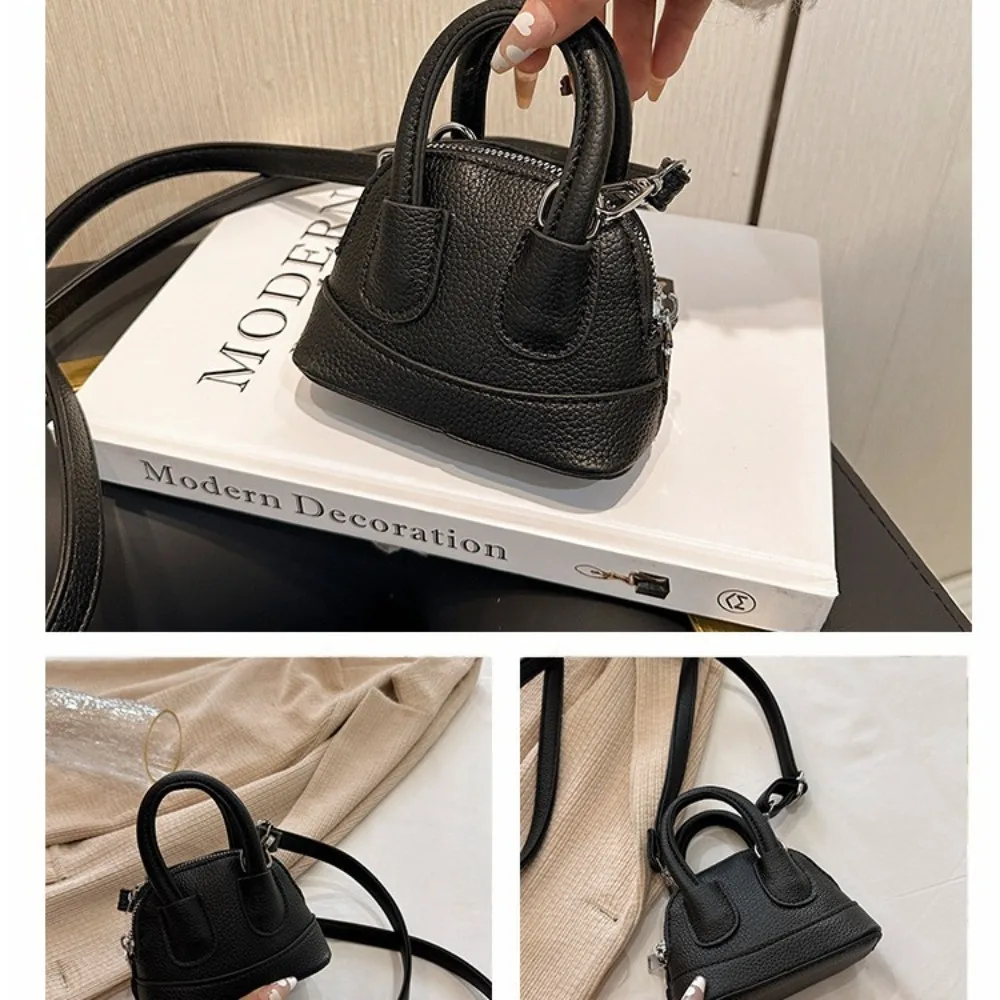 Portable PU Leather Crossbody Bag Mini Zipper Shoulder Bag Solid Color Adjustable Shoulder Straps Lipstick Bag view 2