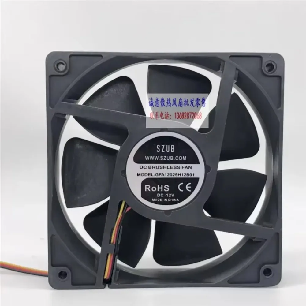 

SZUB GFA12025H12B01 DC 12V 120x120x25mm 3-Wire Cooling Fan