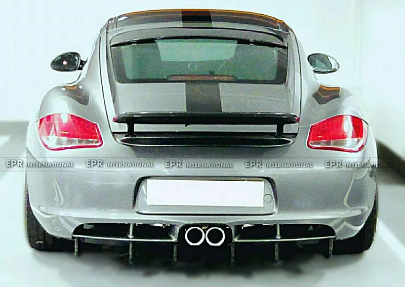 Applicable to Porsche 2006-2012 Caymans 987.2 EPA rear spoiler carbon fiber tail diffuser body kit