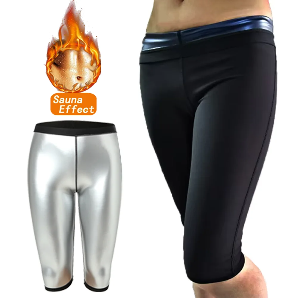 Women Sauna Sweat Pants Thermo Fat Control Leggings Shapewear Fitness Tummy Control Body Shaper Waist Slimming Sportswear Shorts