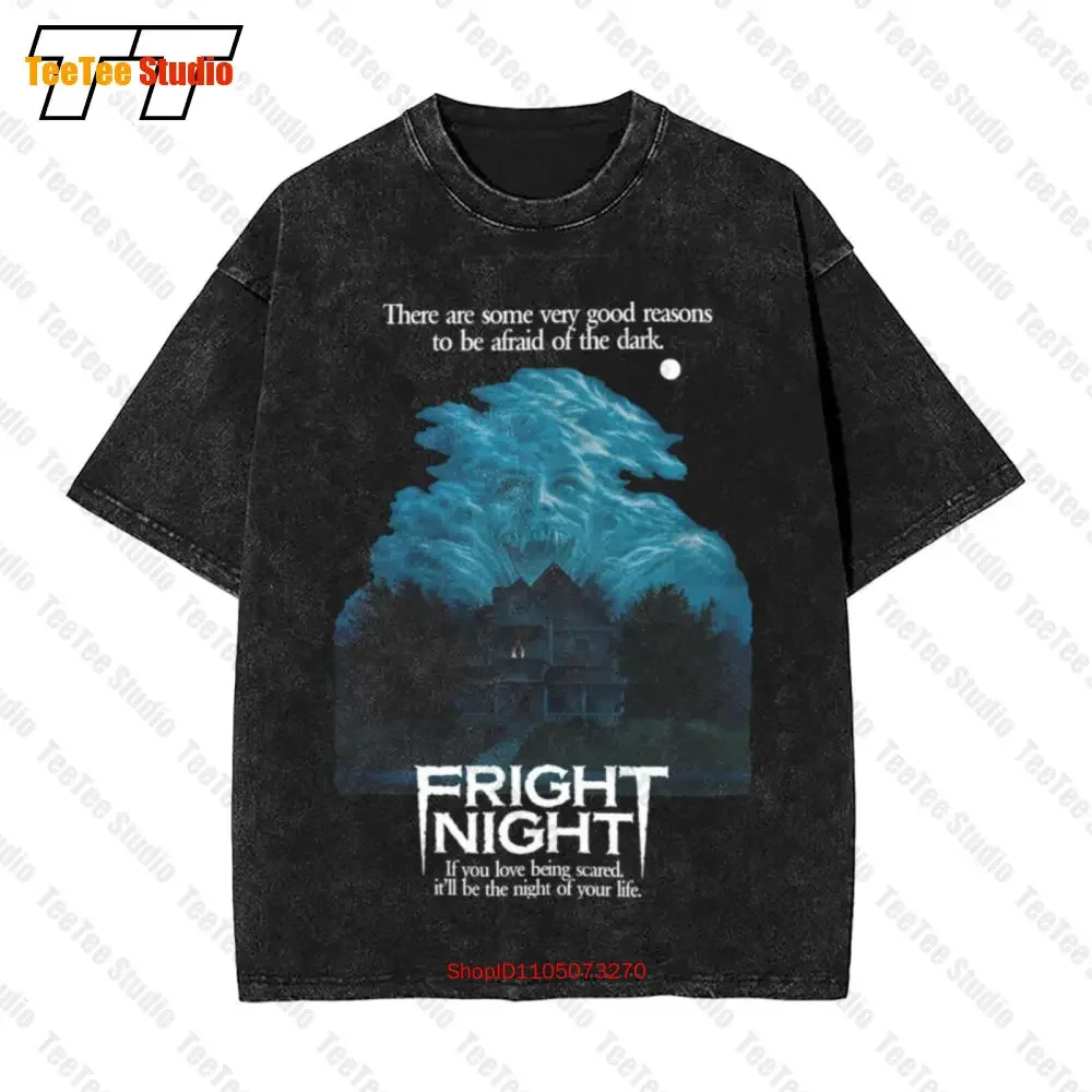 Fright Night V1 Tom Holland Horror Movie Poster Vintage Oversized T-Shirt BN5I