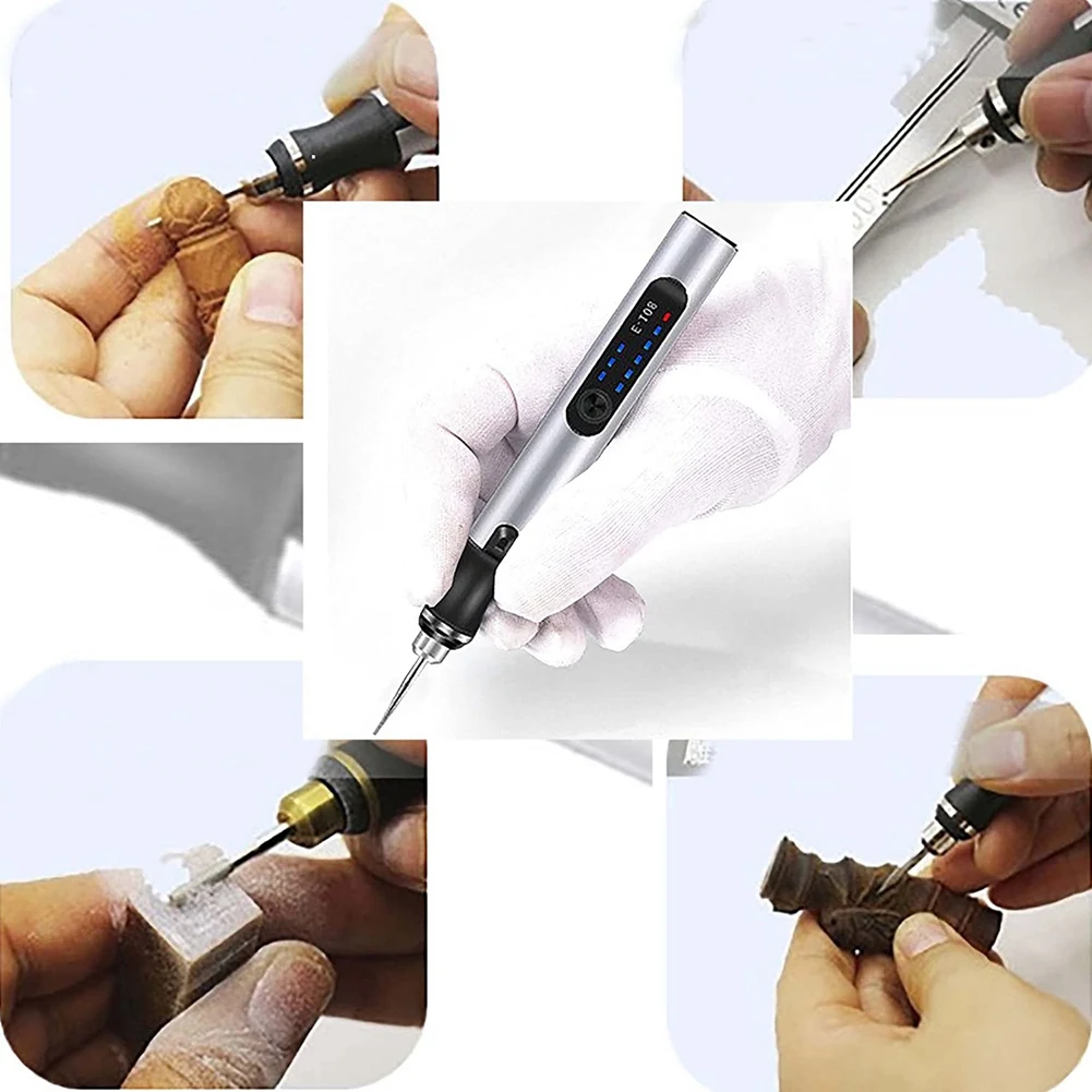 A95D-Electric Engraving Pen With 36 Bits, USB Rechargeable Cordless Engraving Machine, DIY Rotary Engraver For Jewelry