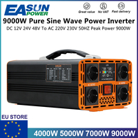 EASUN 7000W 9000W Pure Sine Wave Inverter DC 12V 24V To AC 220V Power Inverter 50HZ Car Inverter Converter For Home And RV