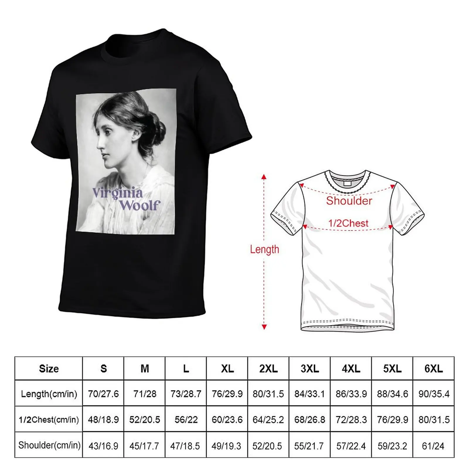 Virginia Woolf T-Shirt Streetwear Print Tee Shirt