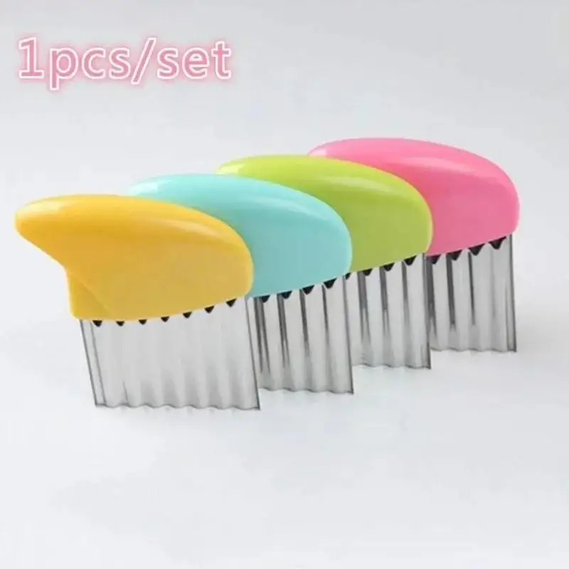 Wave Onion Potato Slicer Cutter Wrinkled French Fries Salad Corrugated Cutting Chopped Potato Slices Knife Kitchen Gadgets