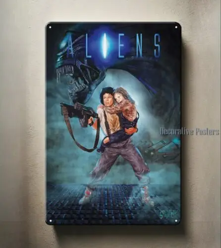 Aliens Movie Metallposter Blechschild – 20 x 30 cm Platte aus Aluminium