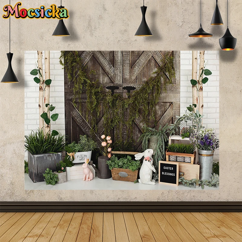 อีสเตอร์พื้นหลังฤดูใบไม้ผลิ Bunny ไข่ครอบครัวฝักบัวเด็กเด็กภาพพื้นหลังแบนเนอร์