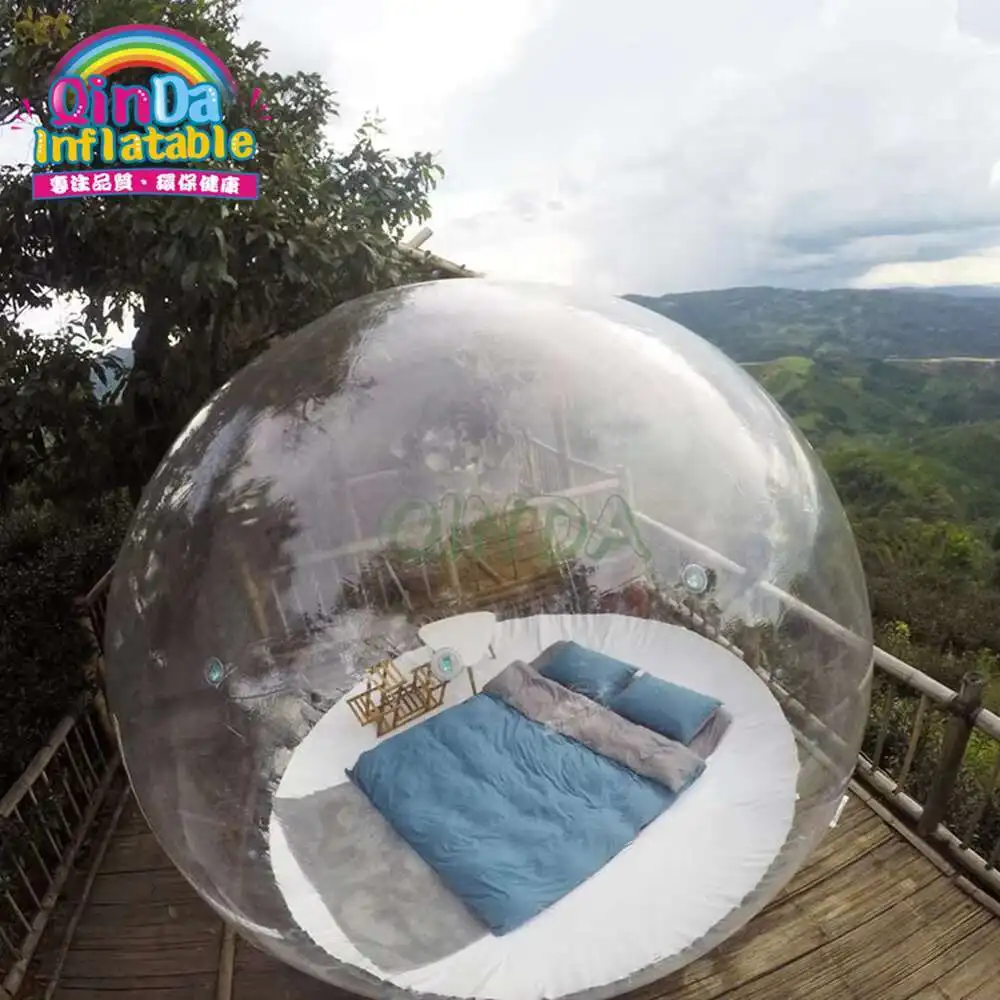 Venda quente barraca de acampamento casa ao ar livre iglu bolha tenda inflável cúpula clara bolha tenda casa para acampamento