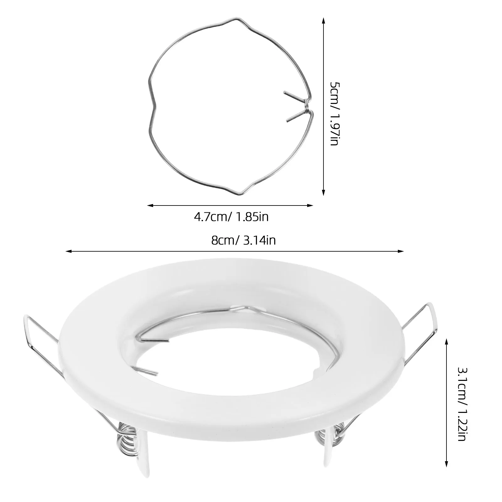 3Pcs Recessed Light Frame Iron Spotlight Fixture for Gu10 Mr16 Elegant Modern Ceiling Mount Trim Ring Downlight Holder Lighting