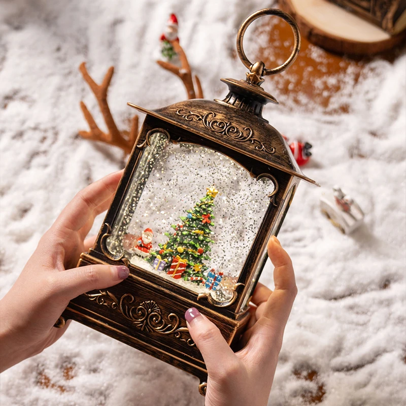 Christmas Decorations Crystal Lantern Music Box Birthday Gifts Home Decorations Festive Ornaments Crystal Lights