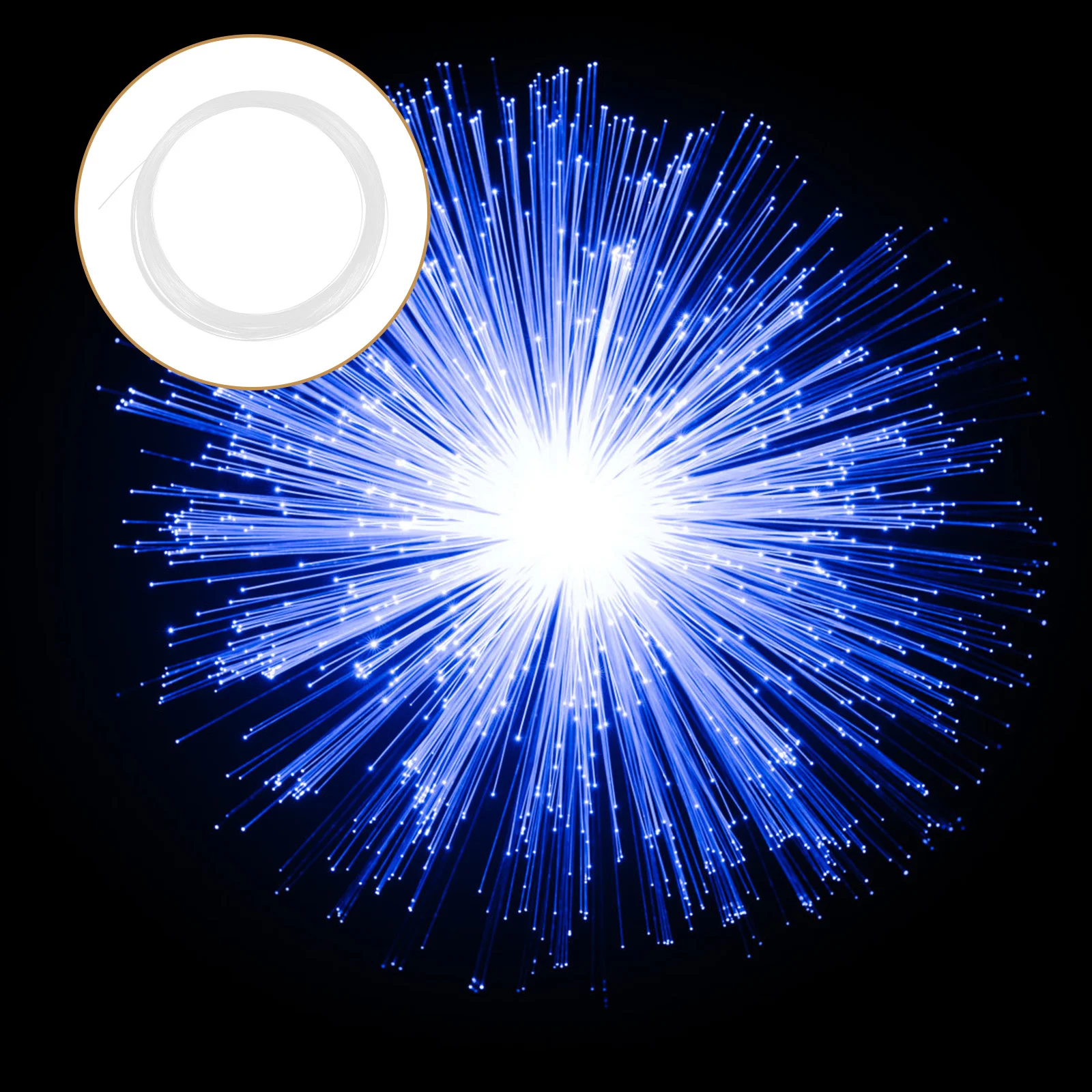 Adorno de luz de jardín, guirnalda de luces de fibra óptica, decoración navideña transparente, diseño creativo práctico y duradero para interiores