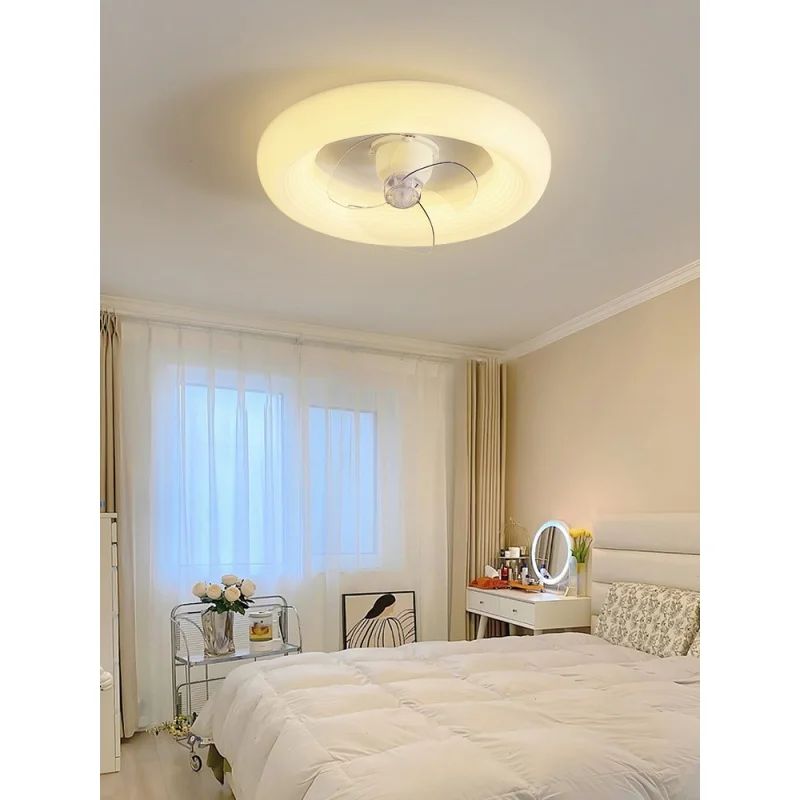 

Bedroom Fan Lamp Cloud Lamp Ceiling Modern Minimalist Cream Style Girl Children's Room Master Bedroom Lamp