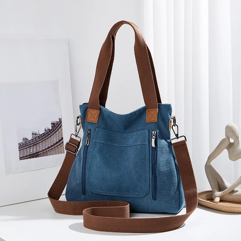 

Crossbody For Women Winter New Versatile Handbag Large Capacity Women's Canvas Casual Shoulder Ladies Bag