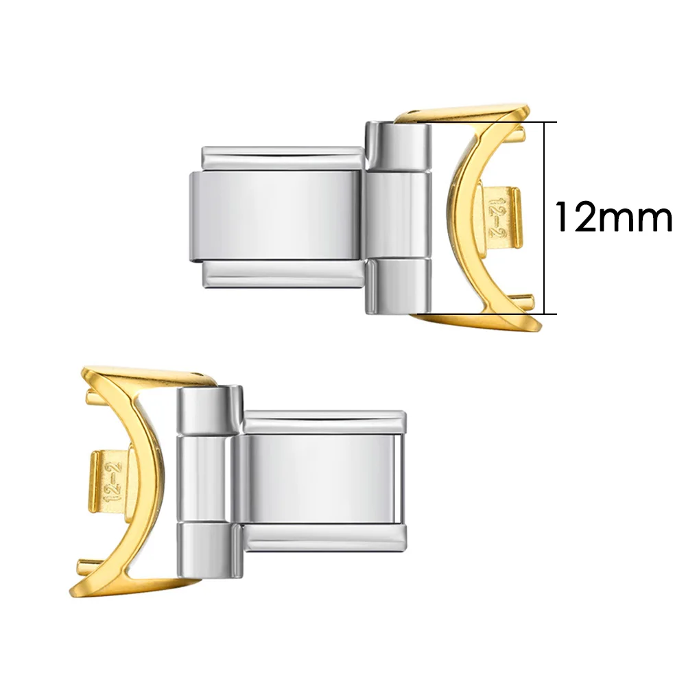 Einfacher Adapter für Smartwatch 12mm Armbandverbinder Italienischer Charm-Link Passend für 9mm Edelstahlarmband DIY-Zubehör Schmuck – Detail 2