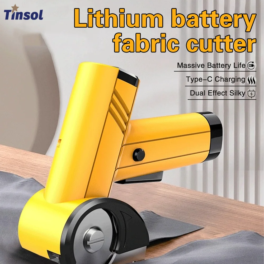 

TINSOL Rechargeable Cordless Electric Scissors Cardboard Cutter Fabric Shears Carpet & Curtain Trimmer Leather Trimming Tool