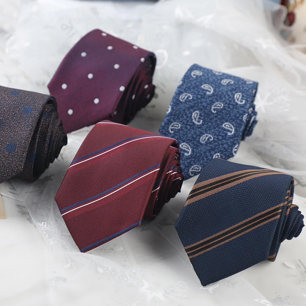 Men's Neckties Polyester Floral Print Tie Male Striped Pattern Tie  Formal Office Casual Formal Wear Suit Apparel Accessories
