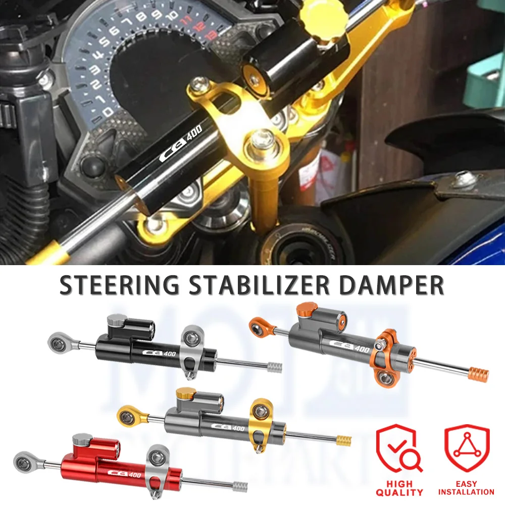 

For Honda CB400 VTEC CB 400 1999-2020 2021 2022 2023 2024 Universal Aluminum Motorcycle Damper Steering Stabilize Safety Control