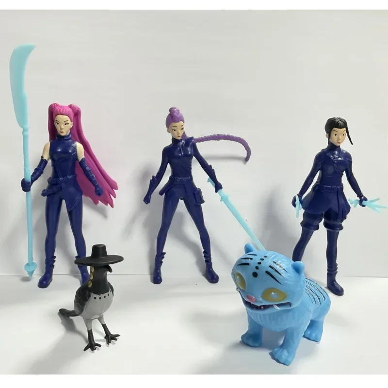 Anime Kpop Demon Hunters Figure Demon Hunters Rumi Mira Zoey Tiger Figurine Toy Desk Decoration Statues Ornament Kid Gifts