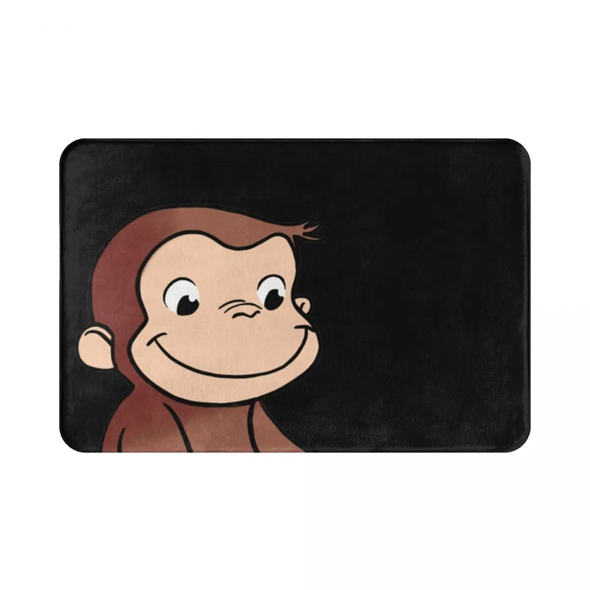 Curious George Cute Doormat Bathroom Rectangle Soft Carpet Entrance Home Living Room Brown Monkey Anti-slip Floor Rug Door Mat