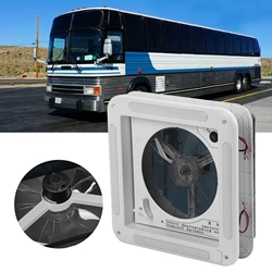 Motorhomes Vents 12V Manual Control Vents Fan Ceiling 2‑Way Air Ventilation with LED Light for RV Bus 11 X 11in RV Fan