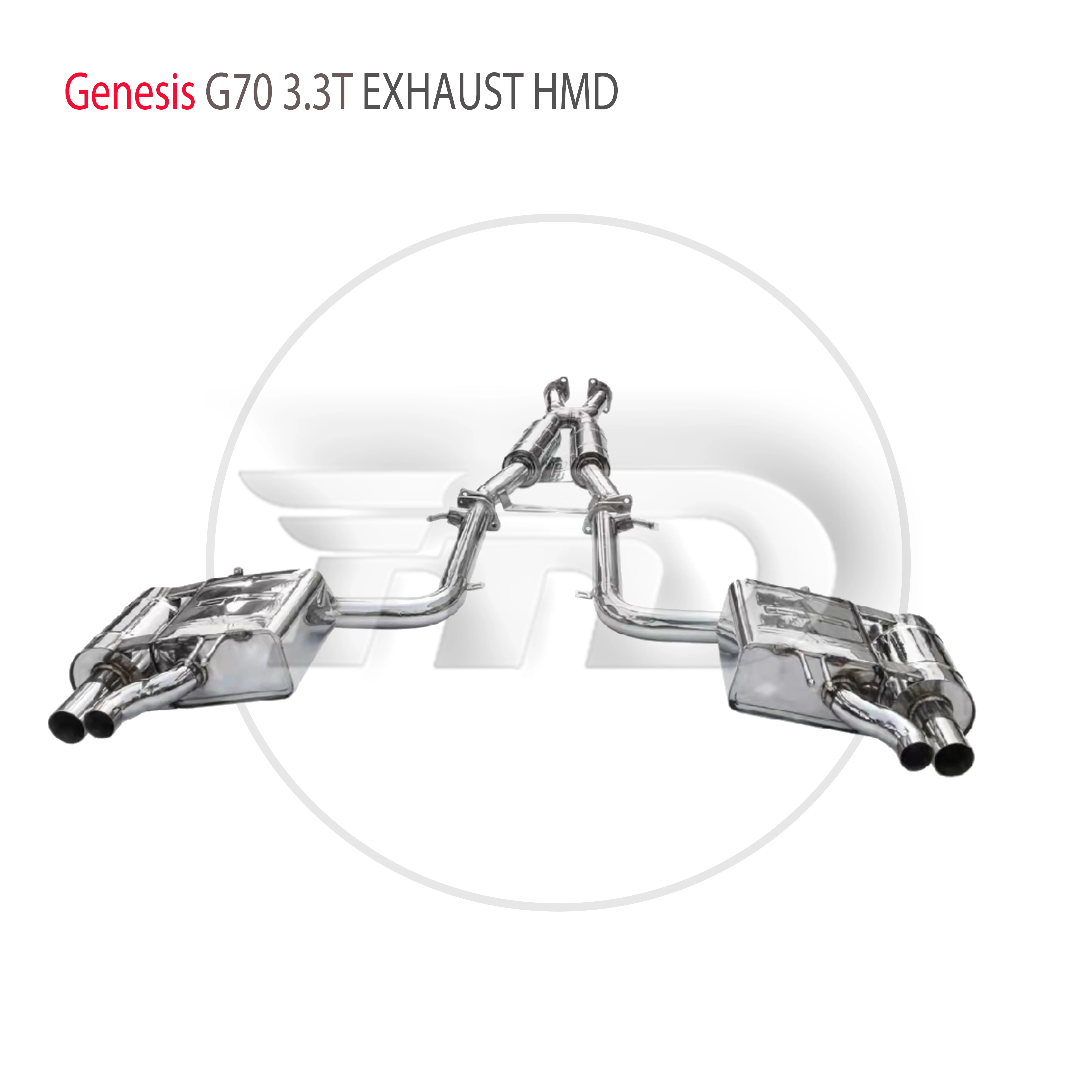 HMD Stainless Steel Exhaust System Performance Catback for Genesis G70 3.3T Auto Replacement Modification Electronic Valve