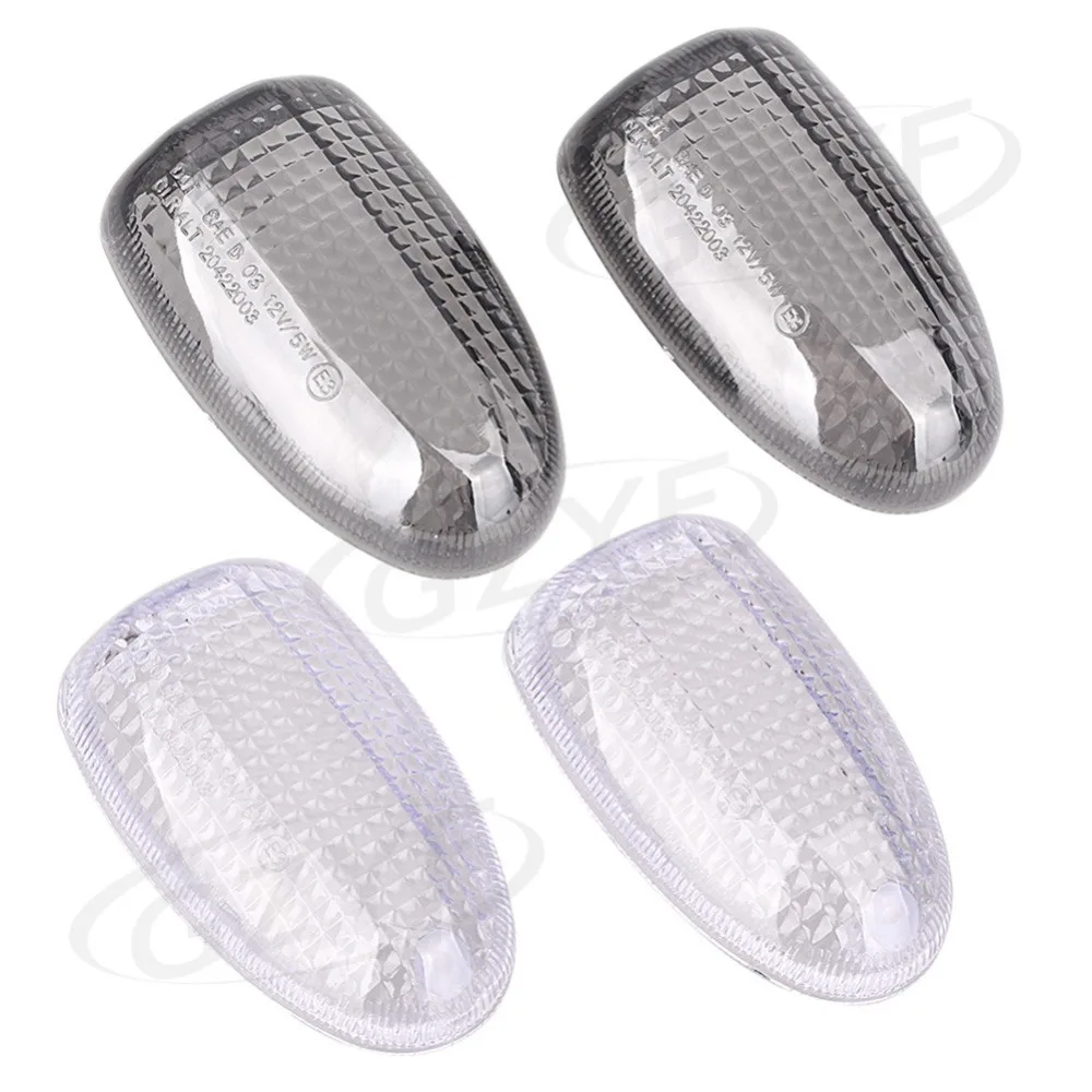 2Pcs E-Mark Motorcycle Turn Signals Light Lamp Indicator Blinker Lens Cover For BMW K1200RS 1997-2004 & R1150R R1150GS R1200C