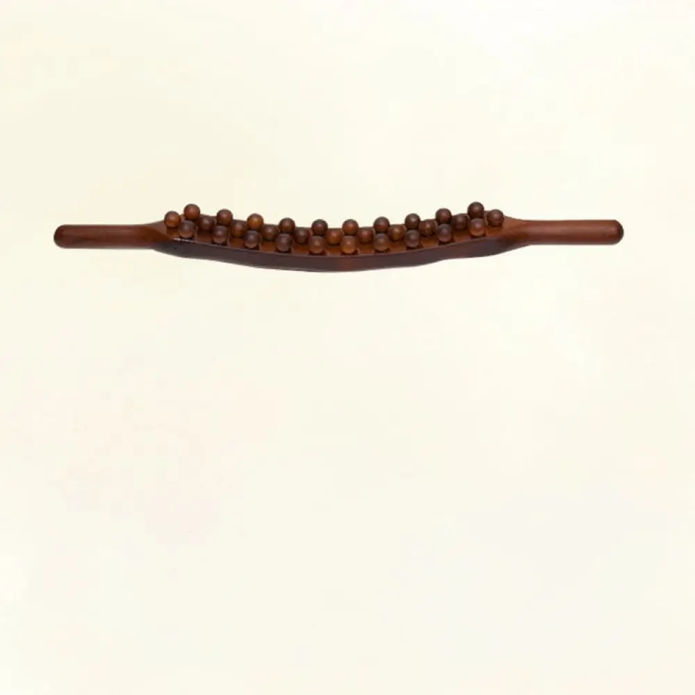 Carbonized Beech Wood Roller Massage Stick Manual Meridian Scraping Wand For Full Body Muscle Relaxation Health Care