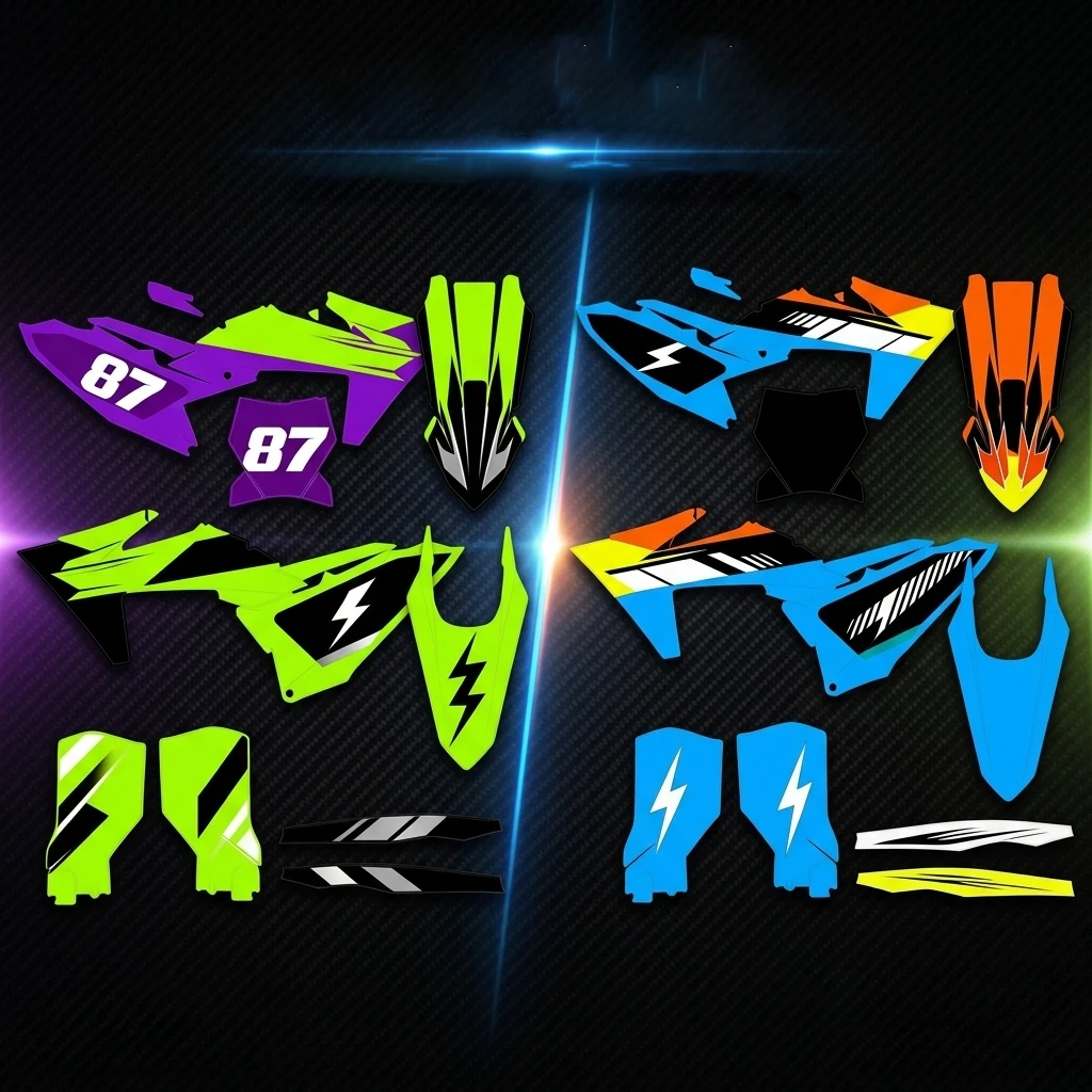 For KTM 125 250 300 350 450 SXF EXC 2023-2026 Stickers Durable Motorbike Background Custom Motorcycle Graphics Decal Kit