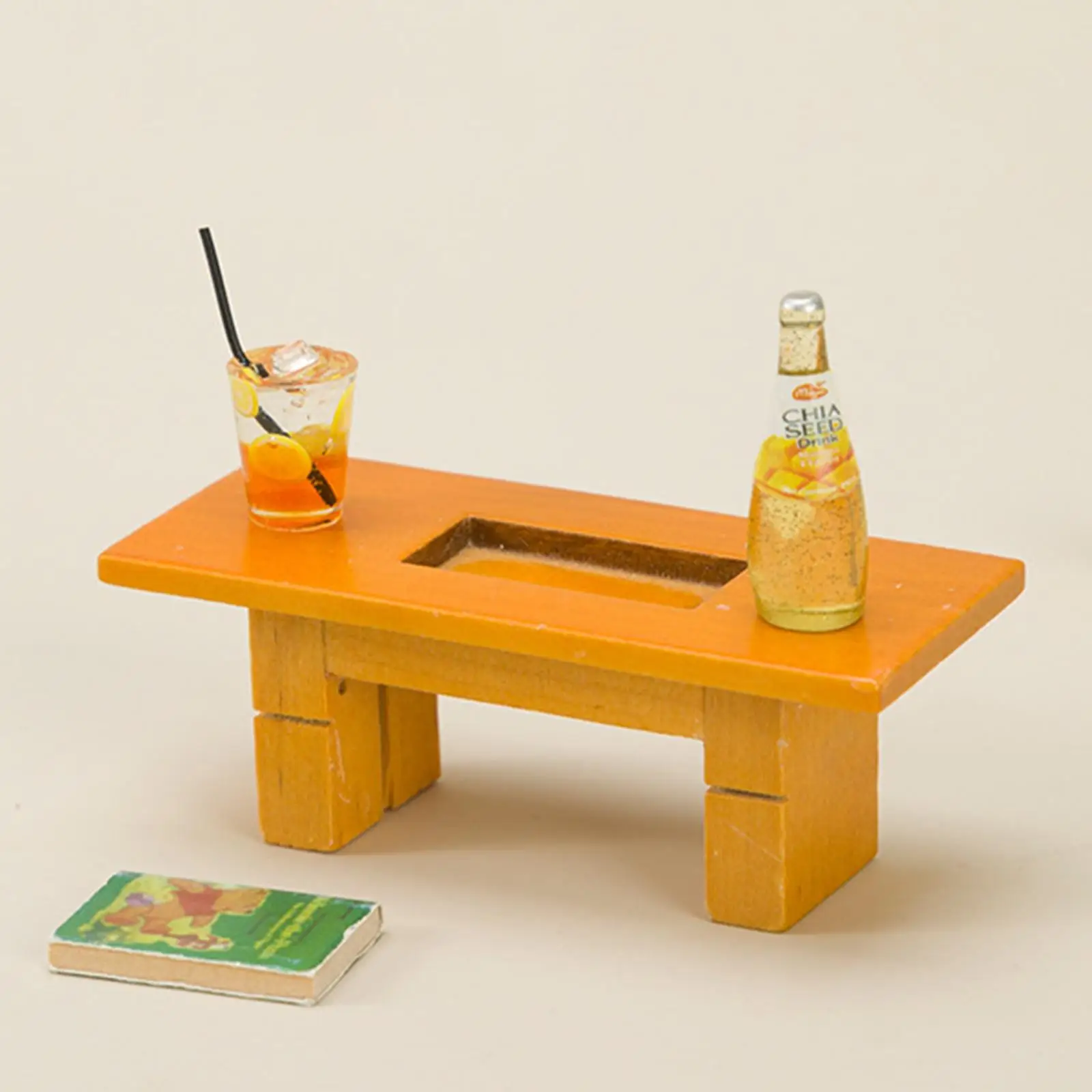 Miniature Table, 1:12 Miniature End Table, 1/12 Scale Wooden Furniture, for Living Room - view 3