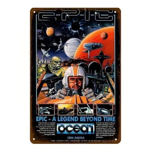 Epic Commodore Amiga Retro Video Game Metal Poster Tin metal sign 20*30cm