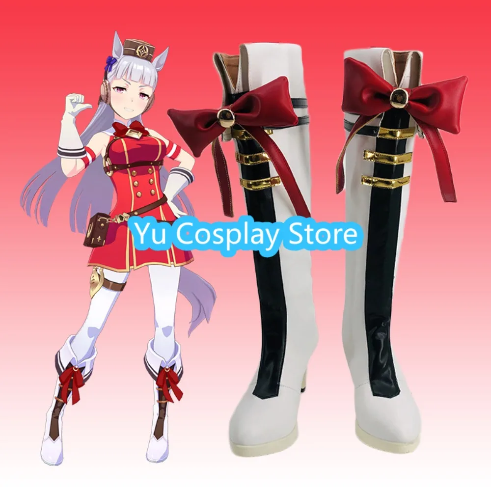 Yu Cosplay Store Uma Musume Pretty Derby Gold Ship Scarpe Cosplay Halloween Gioco di ruolo Scarpe Stivali Anime Gioco Costume Puntelli Anime