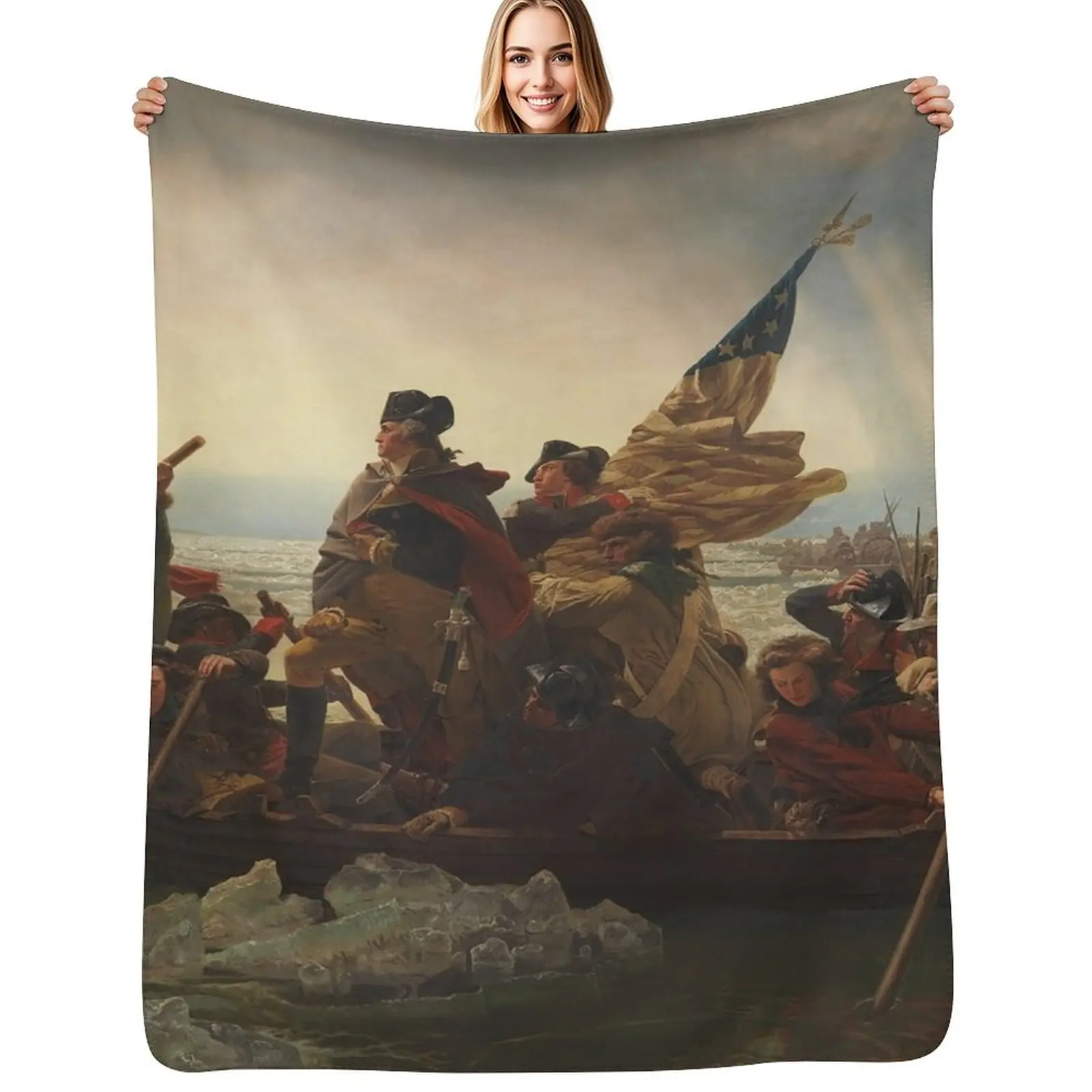 

Washington Crossing the Delaware Throw Blanket Multi-Purpose For Sofa Thin Sofas Giant Sofa Blankets