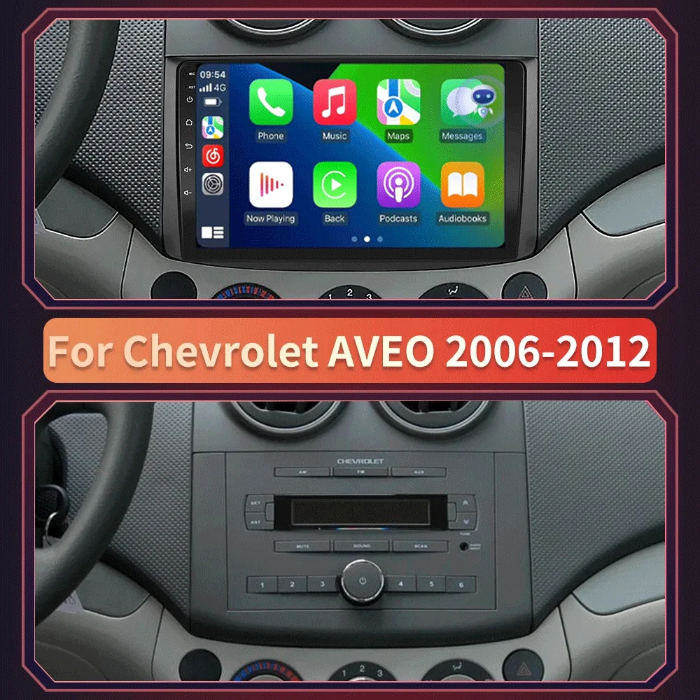 Car Android 16 Radio For Chevrolet Aveo T250 2006 - 2012 Nexia 1 2020 - 2022 Carplay Multimedia Video Player GPS No 2din DVD