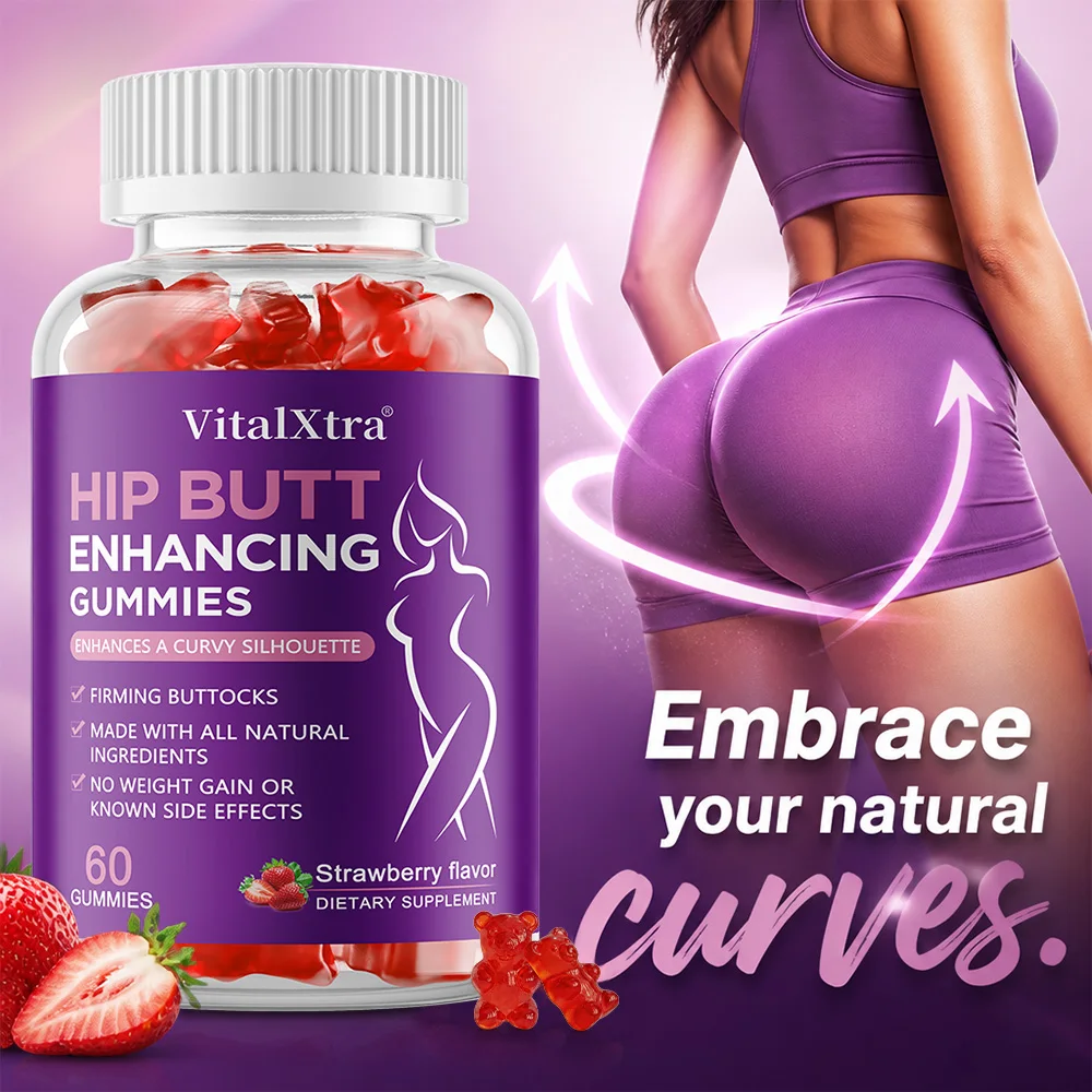 Supports Full & Firming Buttocks and Immune Health, Increase Confidence - Natural Buttock Enlargement GUMMIES