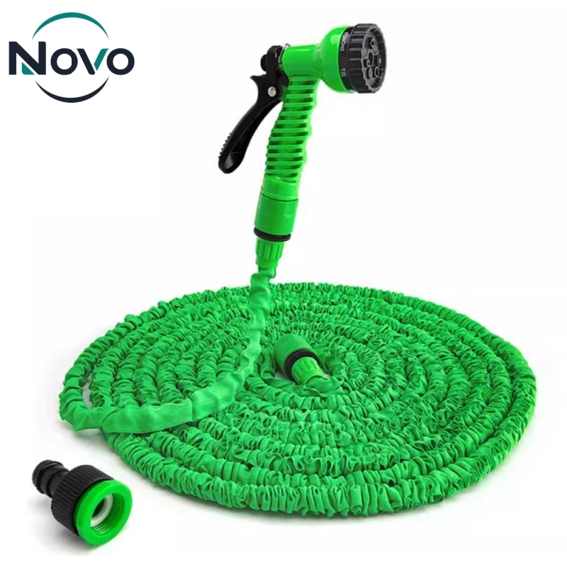High Pressure Expandable Garden Hose Flexible Water Hose with Multi-Function Spray Gun for Car Washing Yard Garden Irrigation