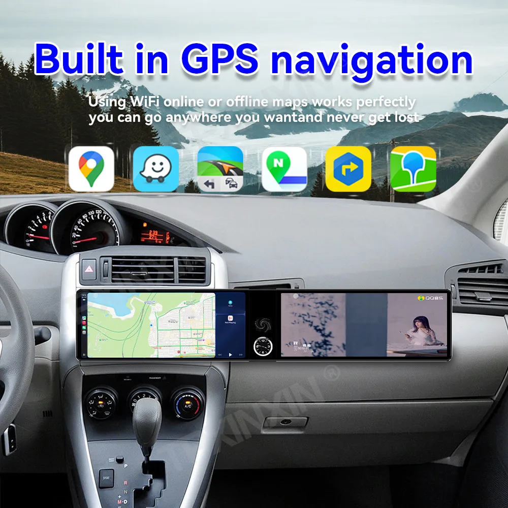 

Dual 12.3 Inch 4K HD Screen For Toyota Verso 2010-2015 Android 13 CarPlay Car Radio GPS Navigation Multimedia Player Stereo Auto