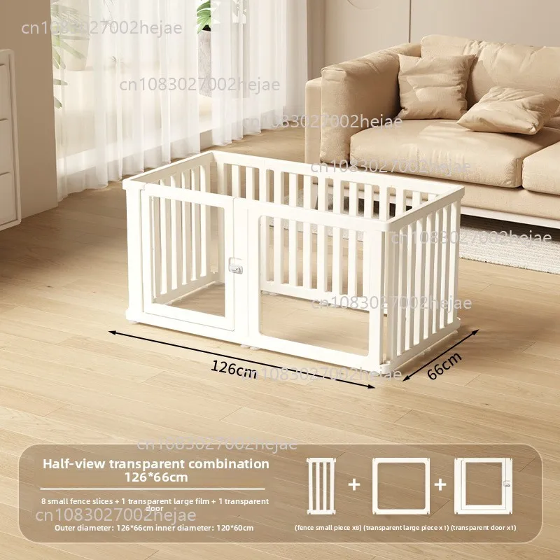 

Pet Dog Fence Full Transparent Acrylic Small Dog Indoor Home Balcony Security Fence Dog Cage Free Combination
