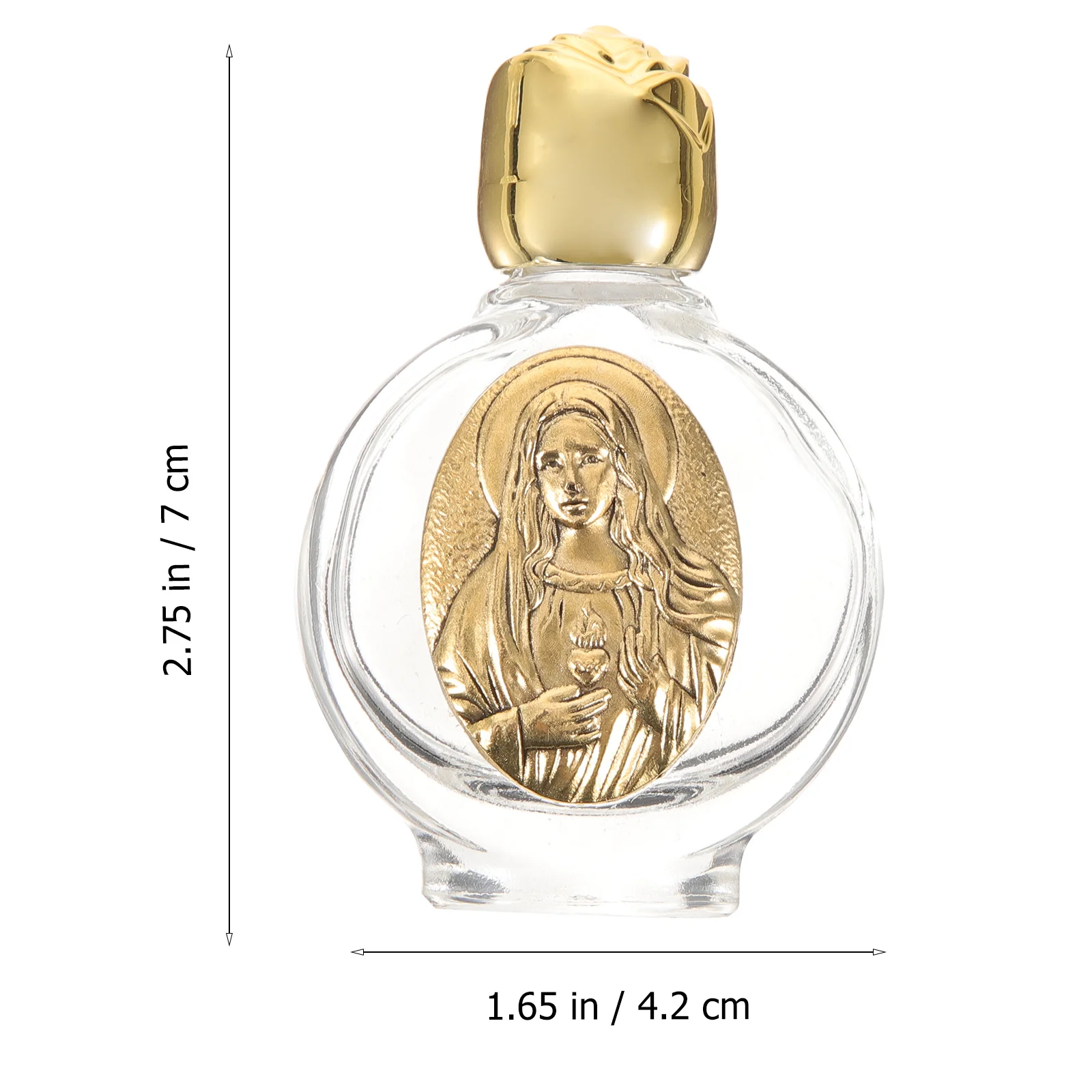 2 Stuks Glazen Heilige Waterfles Lege Hervulbare Kolf Voor Zegen Decoratieve Kerk Gebruik Heilige Water Kolf Kleine Flessen