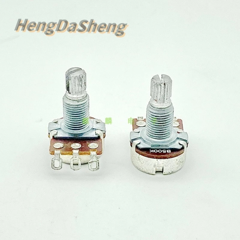 

5Pcs/Lot Potentiometer A250K B500K Single Hole Foot Iron 18MM Screw Thread Length 10MM