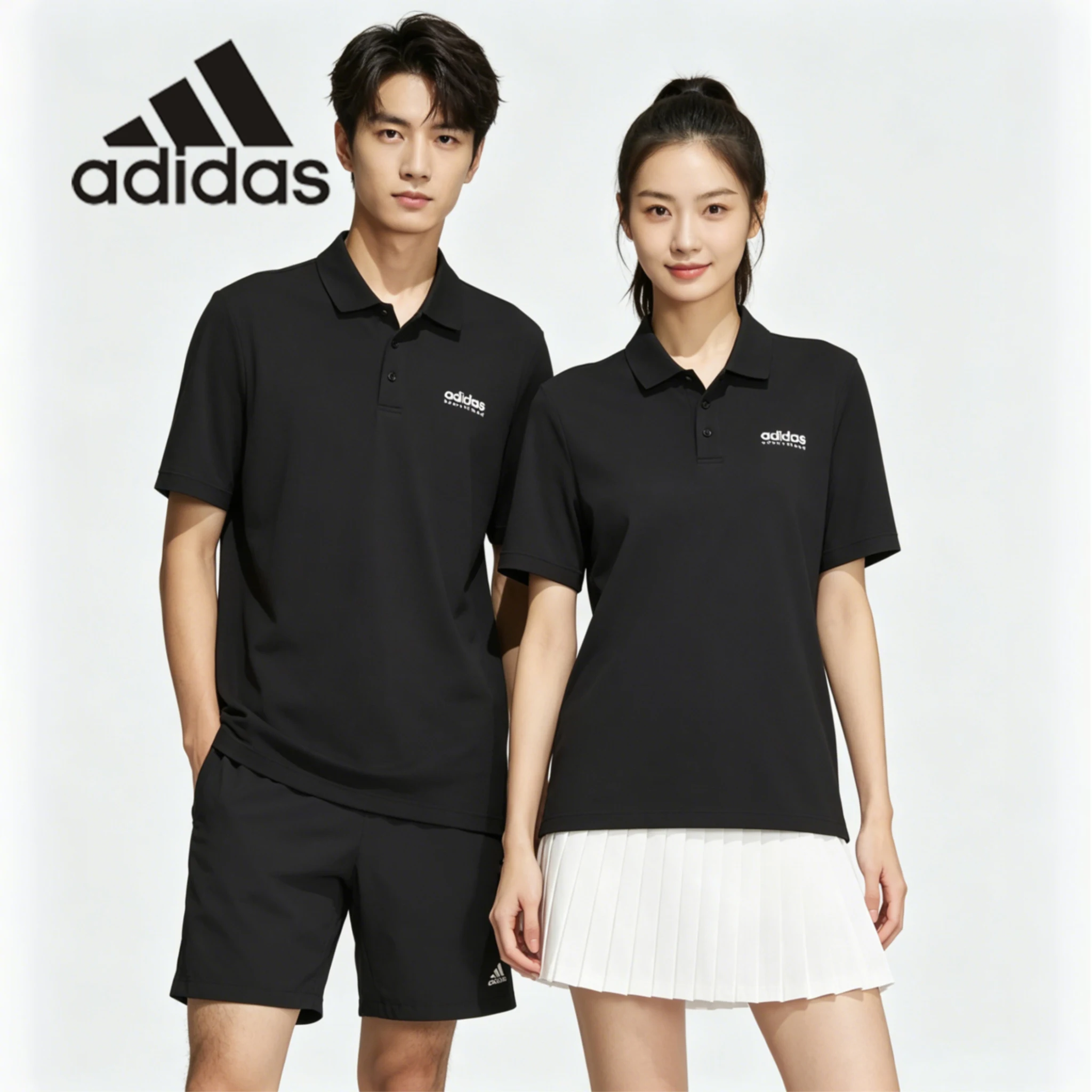 

Adidas Men's Simple Breathable Casual Short-sleeved POLO Shirt JI9052