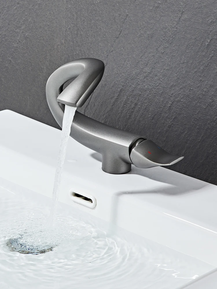 

Becola Innovative Dinosaur Shaped Hybrid Faucet Made Of Brass Material With Fine Copper Body, Basin Faucet, Modern Design