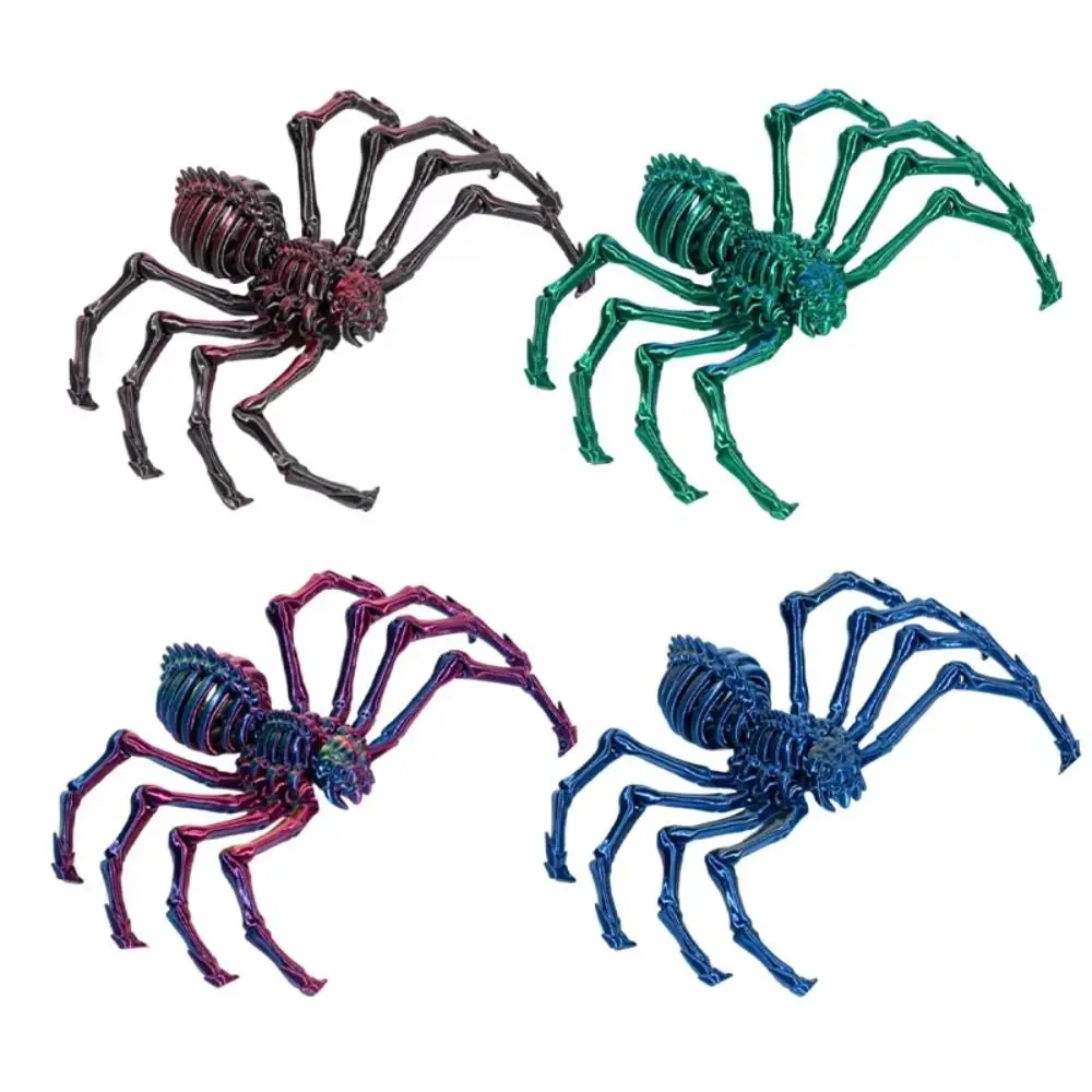 New Home Decor Plastic 3D Joint Movable Spider 5 Colors Movable Animal Simulation Model Home Decor