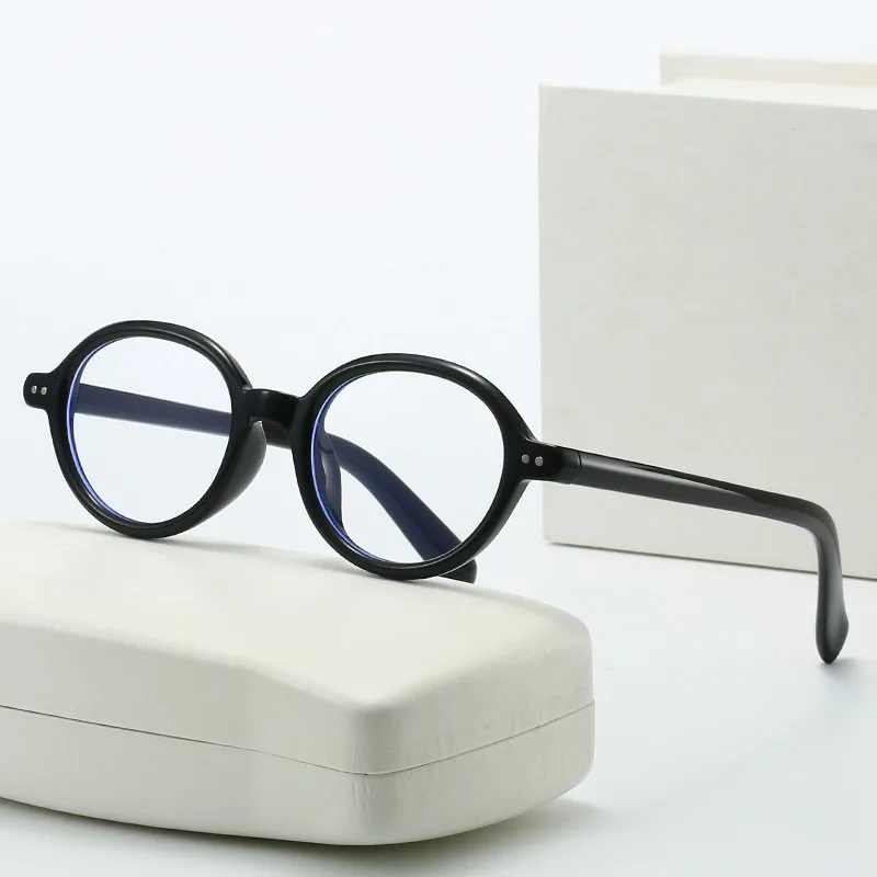 Korea Moderne Retro Schmale Ovale Brille mit Blaulichtfilter für Damen und Herren