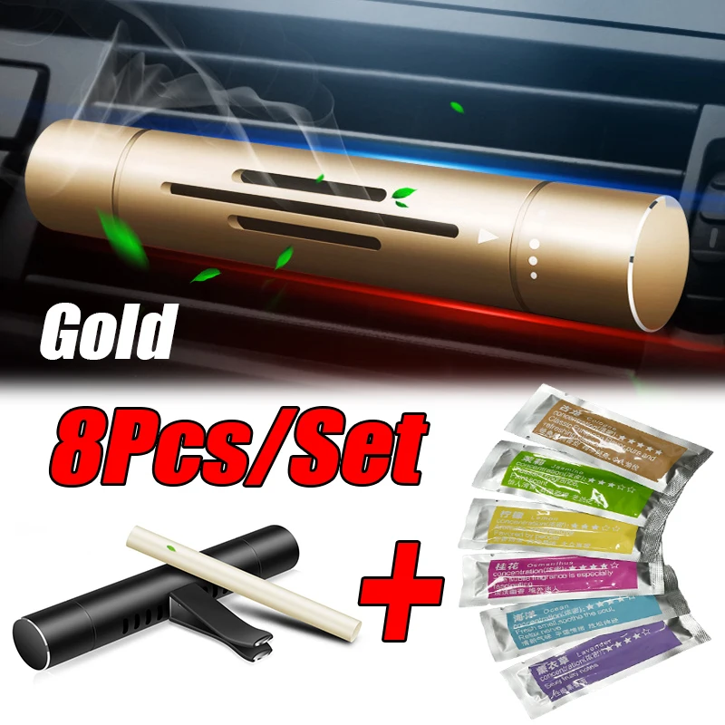 8 Teil/satz Auto Air Vent Parfüm Auto Lufterfrischer Aroma Geruch Aroma Auto Parfüme Lufterfrischer Parfum Auto Innen Zubehör