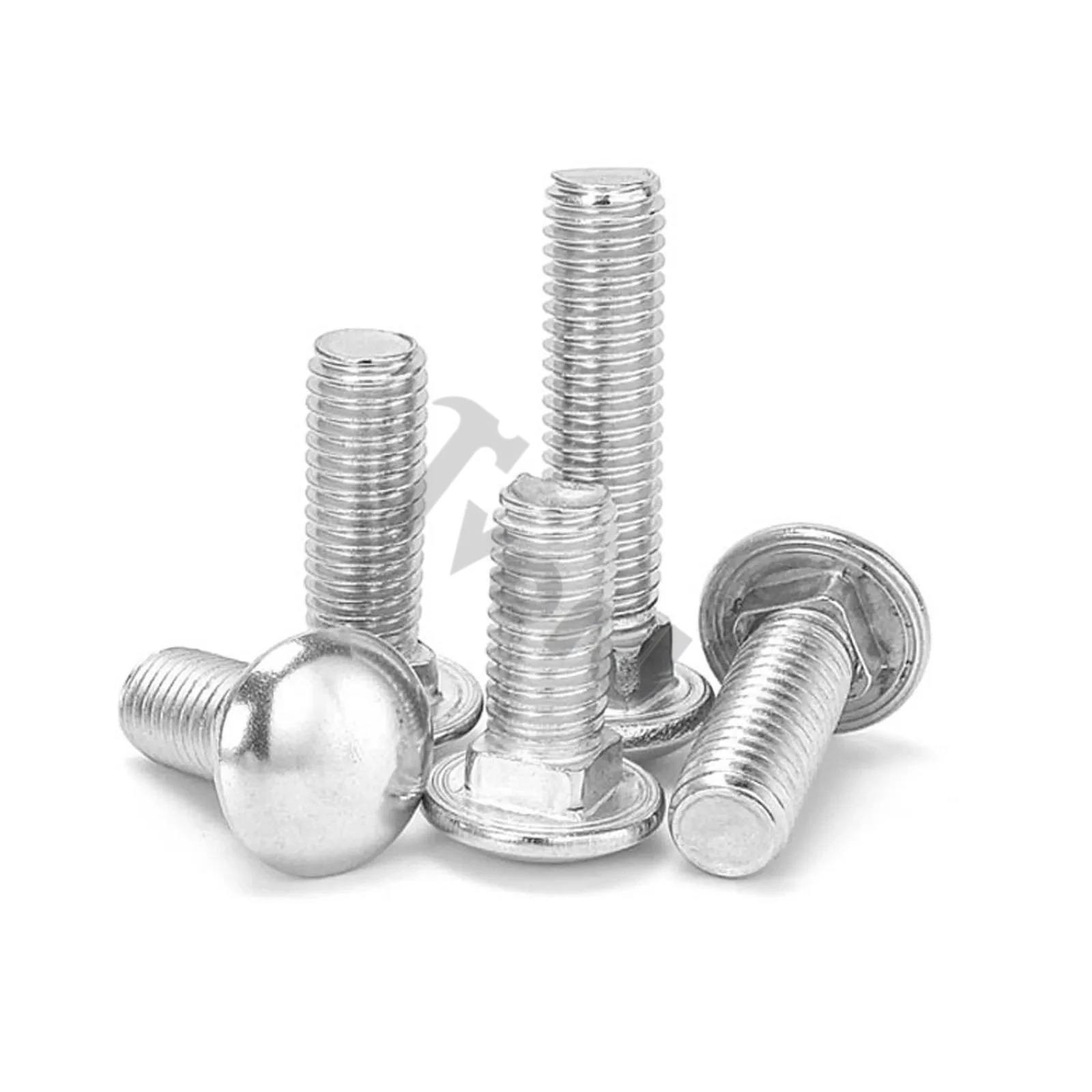 1/2/3/5/10/25 قطعة M3 M4 M5 M6 M8 M10 M12 GB12 A2-70 304 الفولاذ المقاوم للصدأ الجمالون جولة رئيس ساحة الرقبة النقل المسمار مدرب الترباس