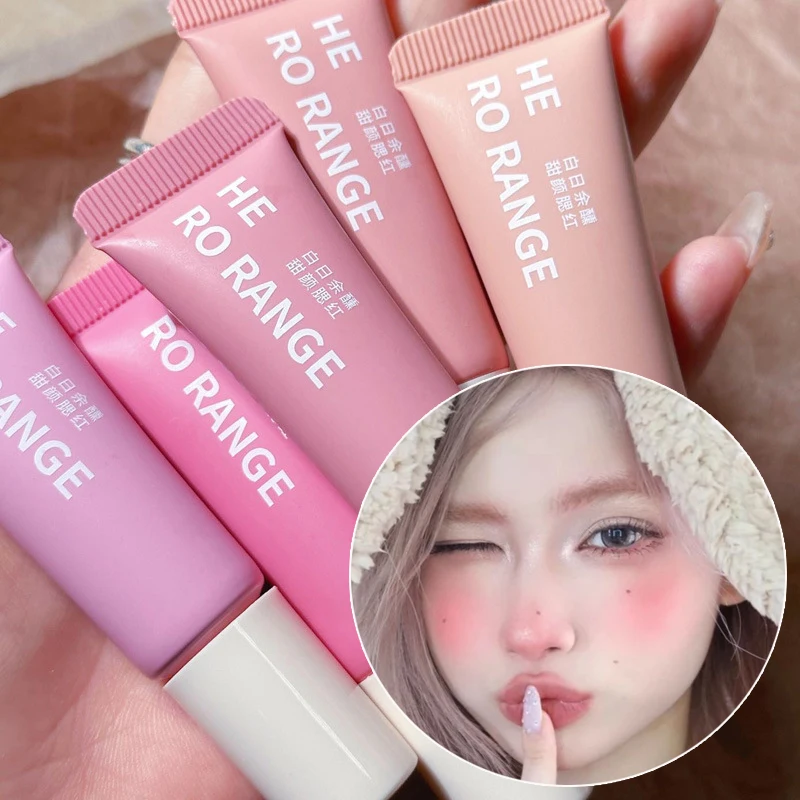 Bastão de Blush Líquido Impermeável, Contorno Rosto, Ilumine Maquiagem, Cosméticos Multifuncionais, Rosa e Roxo, 5 Cores