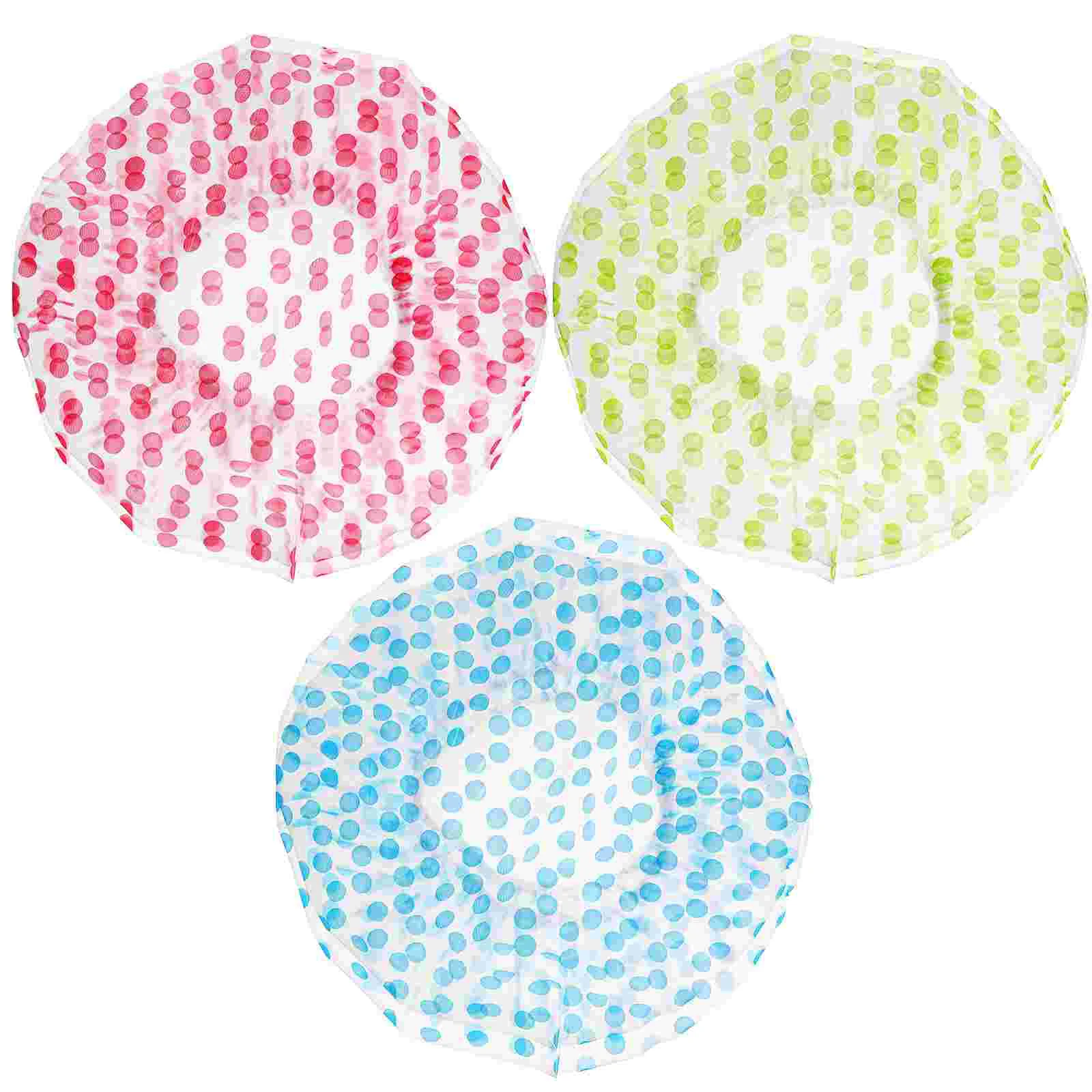 

6 Pcs Shower Cap Bandanas Dot Thickened Waterproof Caps Adults Bath Sleeping Hat Fashion Reusable Women's